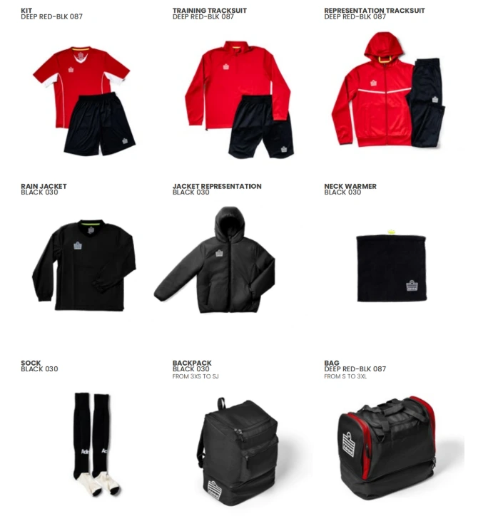 Admiral Combo Kit Color 087_RED_BLK (3XS)