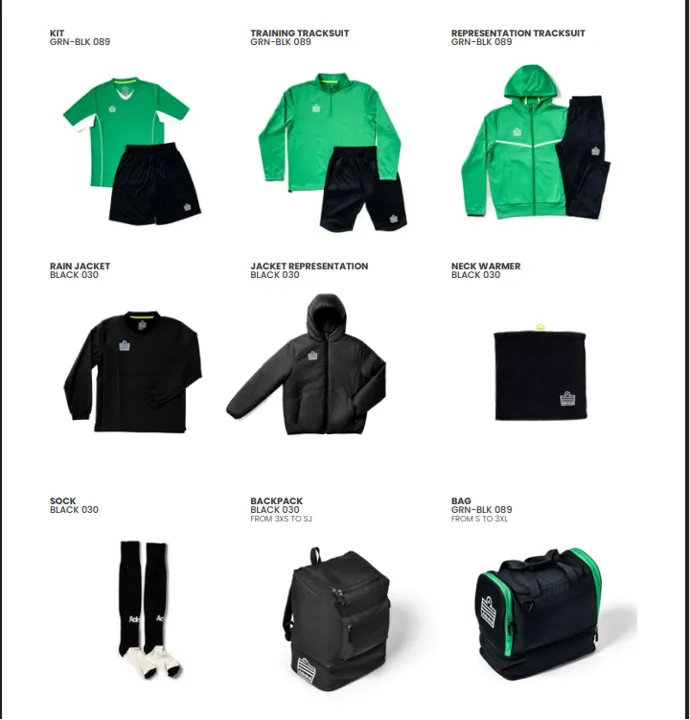 Admiral Combo Kit Color 089_GRN_BLK (3XS)