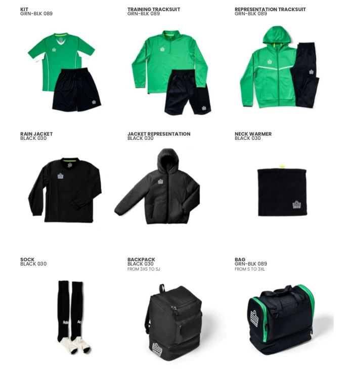 Admiral Combo Kit Color 089_GRN_BLK (3XS)