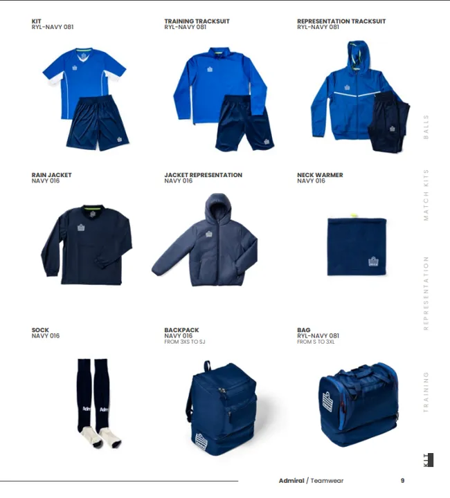 Admiral Combo Kit Color 081_ROY_NVY (3XS)